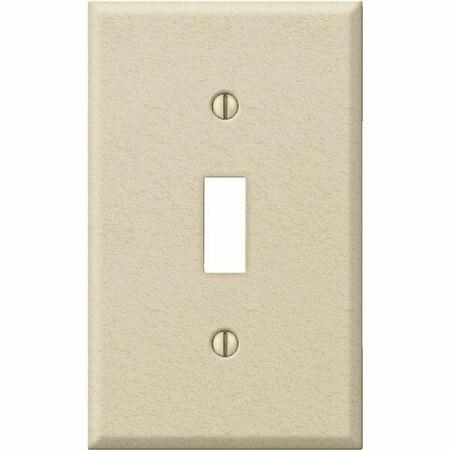 AMERELLE PRO 1-Gang Stamped Steel Toggle Switch Wall Plate, Ivory Wrinkle C982TIV